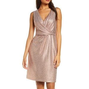 Donna Ricco Sleeveless Metallic Dress